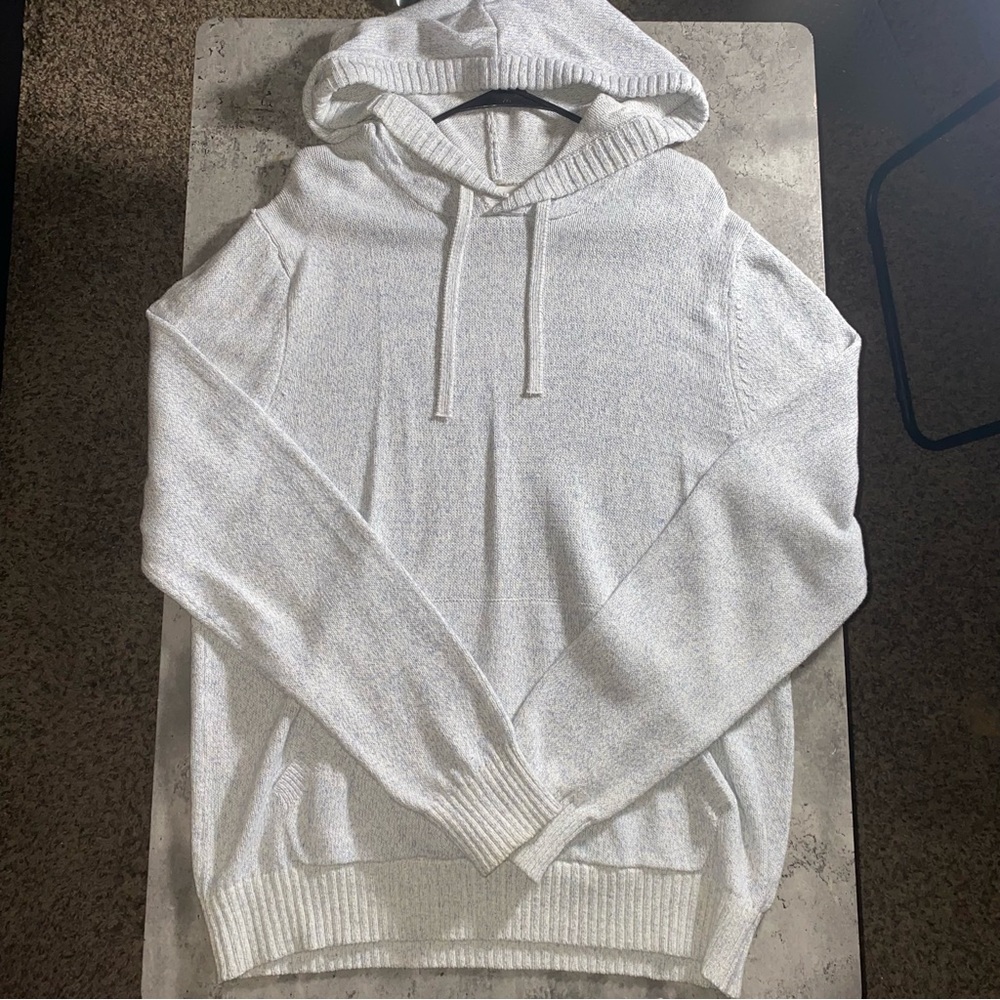 Mens Knit Cardigan style hoodie Large